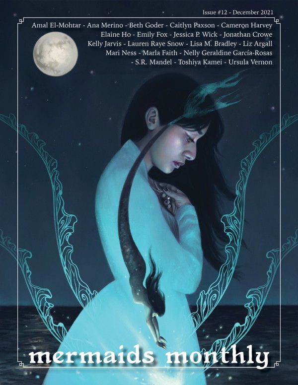 Cover for the December 2021 issue of Mermaids Monthly
